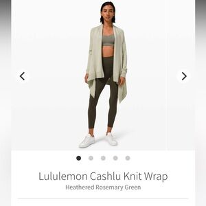 Lululemon Cashlu Knit Wrap M/L Heathered Rosemary Green NWT